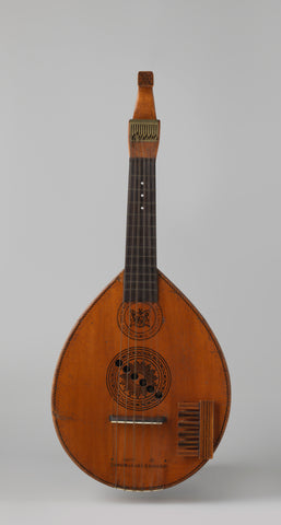 Keyed guitar, Christian Claus (attributed to), Longman and Broderip, c. 1785 Canvas Print