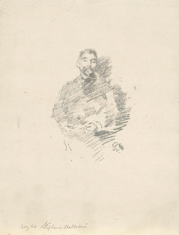 Portrait of Stéphane Mallarmé, James Abbott McNeill Whistler, 1894 Canvas Print