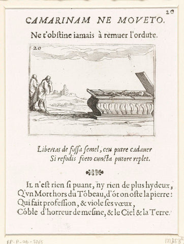 Opened grave, Jacques Callot, 1646 Canvas Print