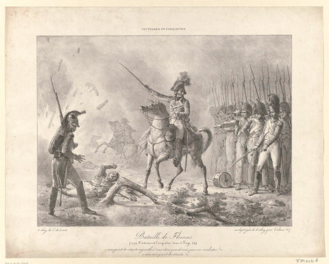 Battle of Fleurus, 1794, François Grenier, 1819 Canvas Print