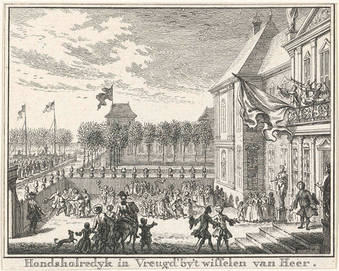 Honselaarsdijk Palace changes hands, 1754, Simon Fokke, 1754 Canvas Print