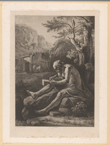 Saint Hieronymus, Jean Jacques de Boissieu, 1797 Canvas Print