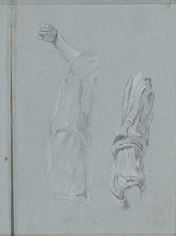 Forearm, sleeve and an arm in a sleeve, Lorenzo Baldissera Tiepolo (circle of), c. 1751 Canvas Print