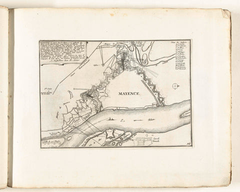 Map of Mainz, c. 1702, Laurens Scherm, 1702 - 1703 Canvas Print