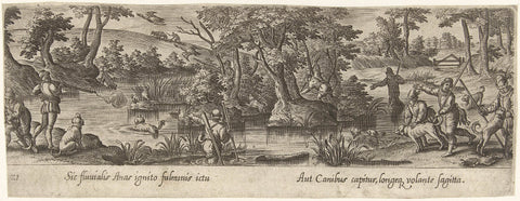 Duck Hunt, Philips Galle (attributed to workshop of), 1582 - 1633 Canvas Print