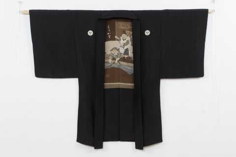 Men's haori with Ebisu and Daikoku, anonymous, 1920 - 1940 Canvas Print