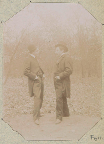 Portrait of two men with hands in their pockets, presumably in France, anonymous, c. 1890 - c. 1900 Canvas Print