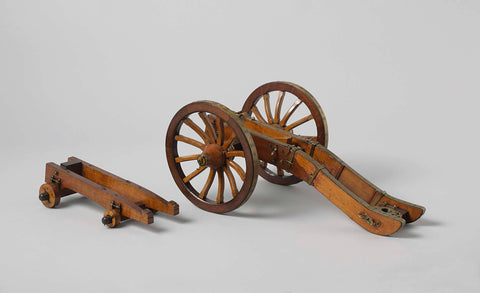 Model of a Carriage for a 4-Pounder Gun, Jochem Pietersz. Asmus (possibly), 1800 Canvas Print