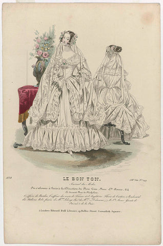 Le Bon Ton, Journal des Modes, 1838, 156th Liv. No. 299 : Coiffure de Nardin (...), anonymous, 1838 Canvas Print