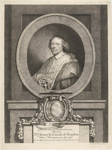 Portrait of Johan Ferdinand de Beughem, Franz Ertinger, 1650 - 1710 Canvas Print