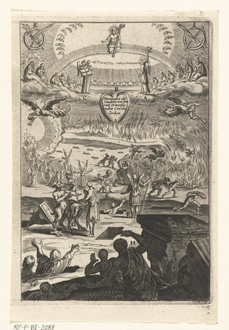 Emblem with the Last Judgement for consideration of living in virtue or sin, Boetius Adamsz. Bolswert, 1649 Canvas Print