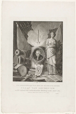 Monument voor Isaak van Goudoever, 1793, François Joseph Pfeiffer (I), 1793 Canvas Print