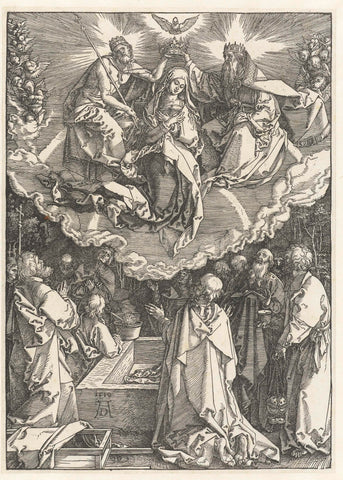 Ascension and coronation of Mary, Albrecht Dürer, 1510 Canvas Print