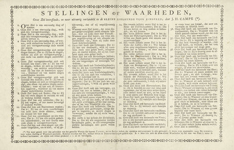 Text sheet for J.H. Campe, The Small Soul Science for Children, 1806, J.H. Campe, 1806 Canvas Print