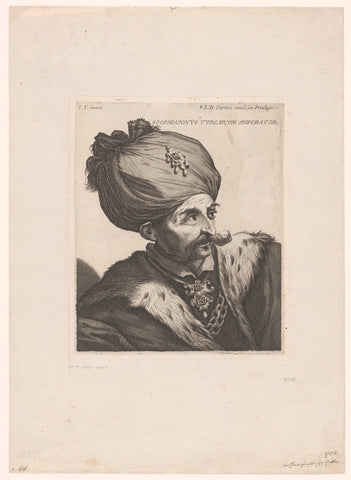 Portrait of Süleyman I, Jerôme David, 1615 - 1647 Canvas Print