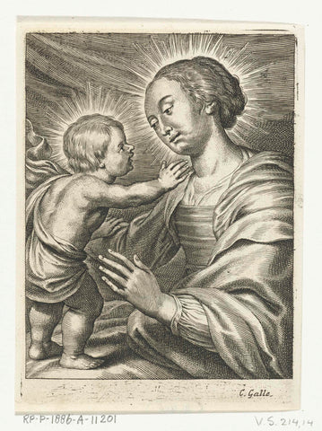 Maria with Child, Schelte Adamsz. Bolswert, 1596 – 1678 Canvas Print