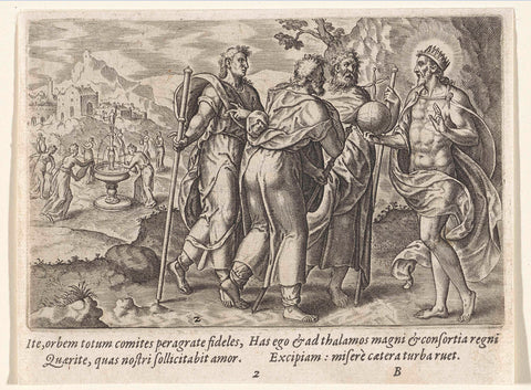 King in search of a wife, Johannes Wierix (possibly), 1574 Canvas Print