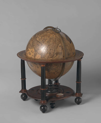 Terrestrial globe, Willem Janszoon Blaeu, 1645 - 1648 Canvas Print