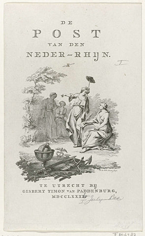 Title page: De Post van den Neder-Rhijn, dl. I, 1781, Izaak Jansz. de Wit, 1781 Canvas Print