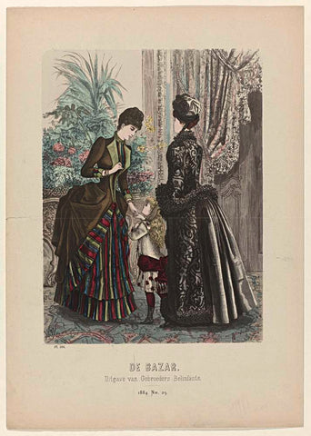 De Bazar, 1884, No. 23, Pl. 593, anonymous, 1884 Canvas Print