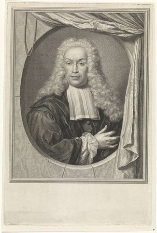 Portrait of Johann Conrad Rücker, Jacob Houbraken, 1744 - 1746 Canvas Print