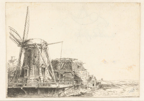 The windmill, Constantino Cumano, 1770 - 1803 Canvas Print