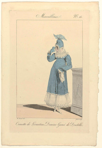 Incroyables et Merveilleuses, 1813, Merveilleuse, No. 15 : Cornette de Levantin (...), Georges Jacques Gatine, 1813 Canvas Print