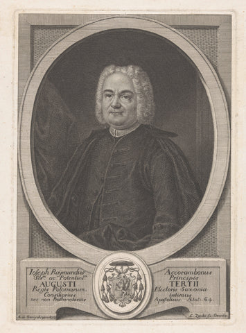 Portret van Giuseppe Raimondo Accoramboni, Lorenzo Zucchi, 1737 Canvas Print