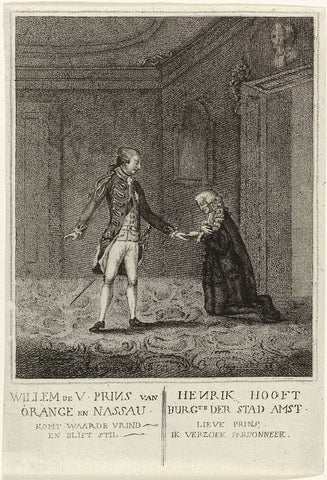 Cartoon on the resignation of mayor Hooft, 1787, anonymous, 1787 Canvas Print