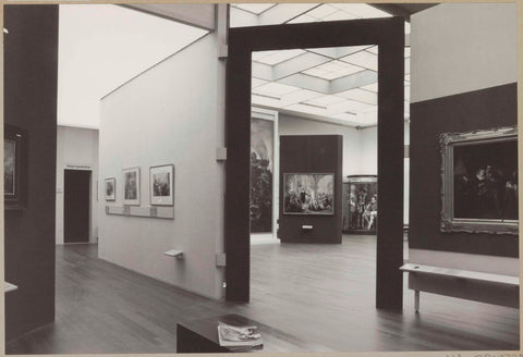 Room with various objects with a view of another room via a large door jamb, c. 1978 Canvas Print