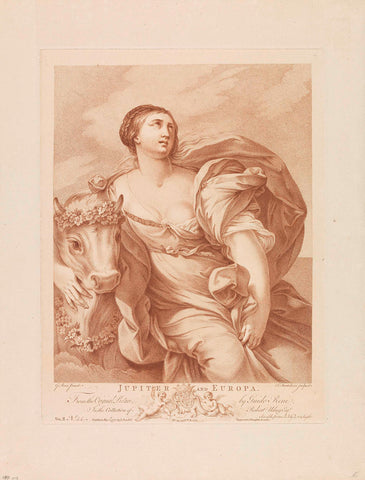 Jupiter in Europe, Francesco Bartolozzi, 1771 Canvas Print