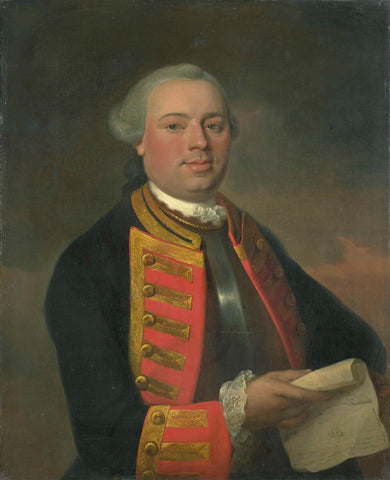 Johan Arnold Zoutman (1724-93), Vice Admiral, August Christian Hauck, 1770 Canvas Print