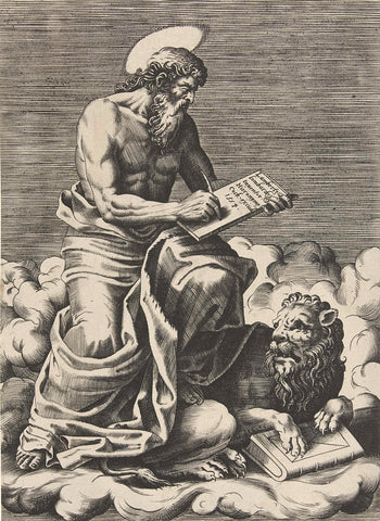 Marcus the evangelist, Pieter van der Heyden, 1554 Canvas Print