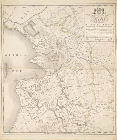 Map of that part of the Province of Overijssel, the which at the Last Flood, on the 4th & 5th of February 1825, was completely flooded (...), C. van Baarsel en Zoon, 1826 Canvas Print