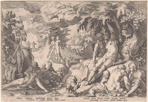 The Golden Age, Hendrick Goltzius (workshop or), 1589 Canvas Print