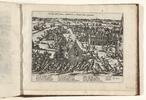 Menen conquered by the Malcontenten, 1578, Frans Hogenberg, 1578 - 1580 Canvas Print