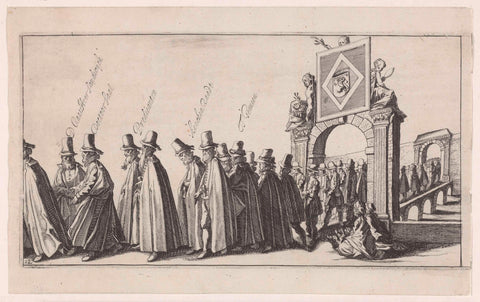 The end of the funeral procession (plate 12), 1615, Simon Frisius, 1615 Canvas Print