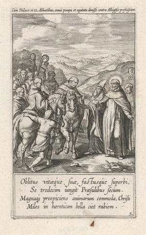 Meeting between Saint Dominic and the Cistercian Monks, Theodoor Galle, 1611 Canvas Print