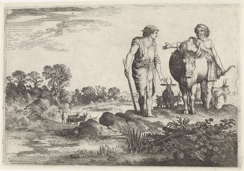 Argus asks Mercury to stay with him, Moyses of Wtenbrouck, 1618 - 1628 Canvas Print