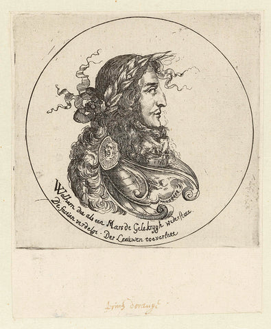 Portrait of William III as Mars, 1672, Romeyn de Hooghe (attributed to), 1672 Canvas Print