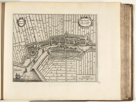 Map of Muiden, 1726, anonymous, 1726 Canvas Print