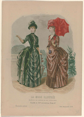 La Mode Illustrée, 1886, No. 10 : Toilettes de Mme. Coussinet (...), Charles Rabouille, 1886 Canvas Print