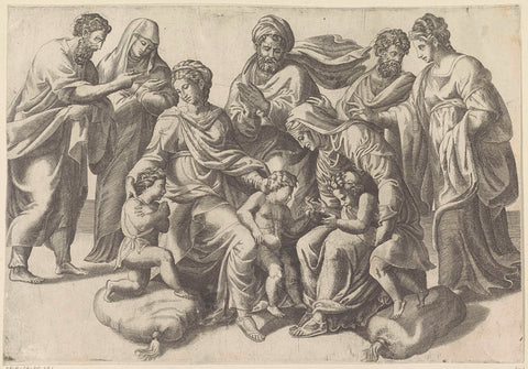 Saint Maagschap, Giulio Bonasone, 1501 - 1580 Canvas Print