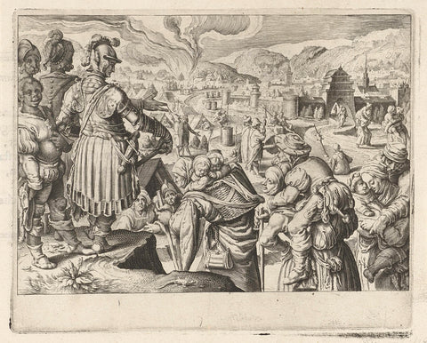 De vrouwen van Weinsberg dragen hun mannen op de rug de stad uit, Zacharias Dolendo, 1606 Canvas Print