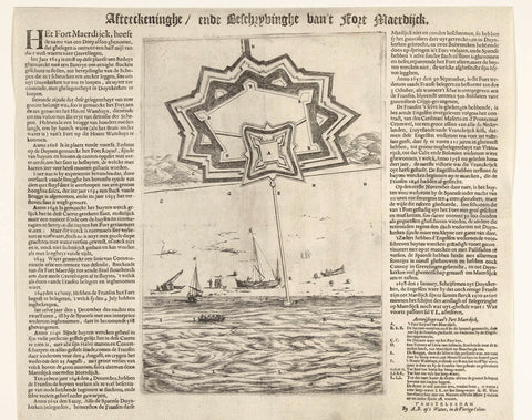 Plan van het Fort Mardijk, 1658, anonymous, 1658 Canvas Print