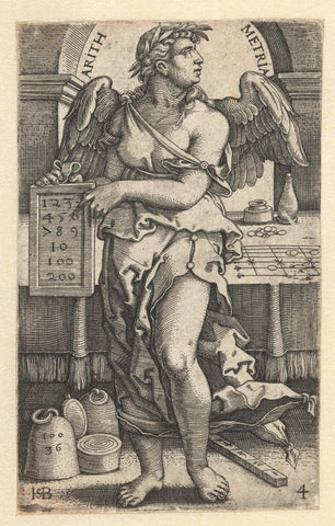 Arithmetic (Arithmetic), Hans Sebald Beham, 1510 - 1550 Canvas Print