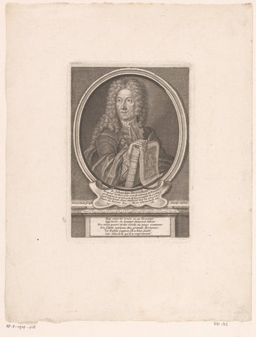 Zelfportret van Etienne Desrochers, Etienne Desrochers, 1727 Canvas Print