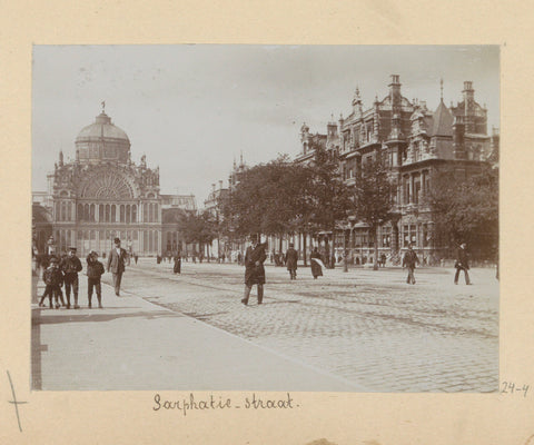 Sarphatistraat in Amsterdam, Hendrik Herman van den Berg, in or after 1890 - in or before 1894 Canvas Print