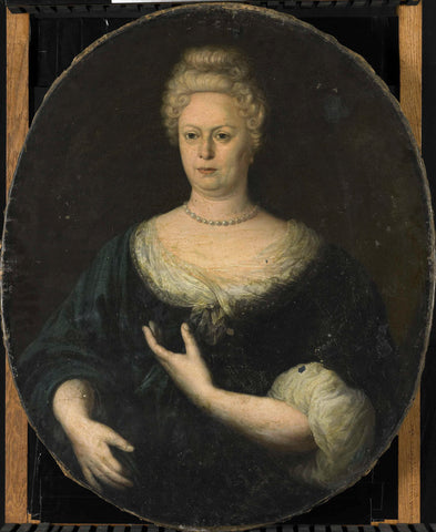 Portrait of Elisabeth van Oosten (1660-1714). Wife of Abraham van Riebeeck, anonymous, c. 1700 Canvas Print