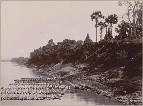 Irrawaddy River, Bhamo, anonymous, c. 1895 - c. 1915 Canvas Print